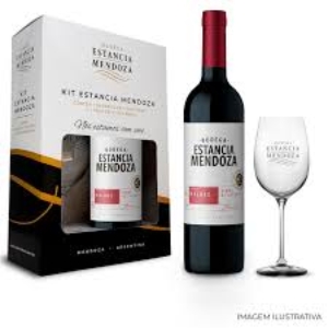 KIT VINHO ESTANCIA MALBEC 750 ML